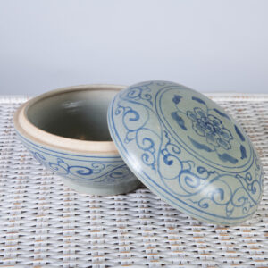 Caja Cerámica con tapa Azul Med