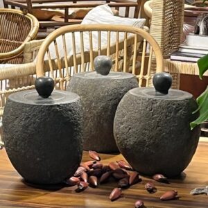 Caja Piedra Gris con tapa Med