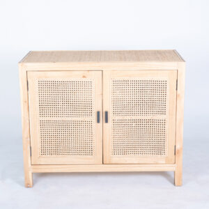 Gabinete con esterilla rattan